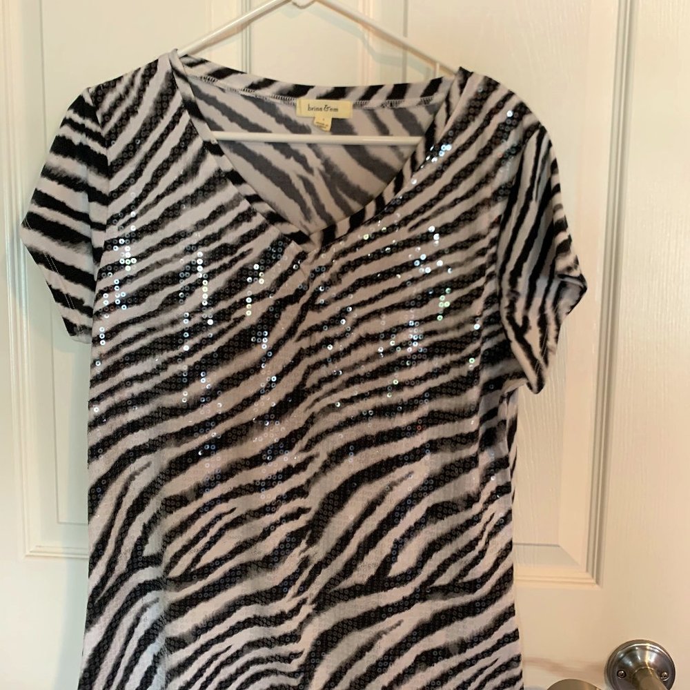Zebra Stripe Top